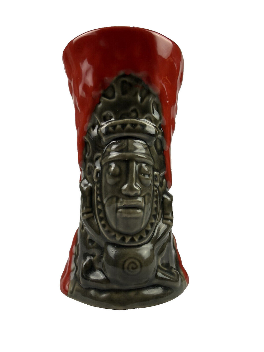 New Krakatoa 4th Ed. Lava Mug Trader Sams Disney Tiki Bar 6 1/4” Tall Red NEW